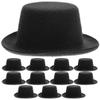 NUOBESTY 12pcs Miniature Cowboy Hats for Dolls Adorable Felt Craft Doll Accessories for Dollhouse Decoration Birthday Parties and Creative Projects view 1