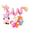 Jollybaby Crib Stroller Car Seat Toys for Baby 0-3-6-9-12 Months, Tummy Time Hanging Sensory Toys for Newborn with Music Box and Teether, Spiral Carseat Toy for Infant Boys Girls Gifts (13-Pink) view 1