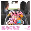 Jollybaby Crib Stroller Car Seat Toys for Baby 0-3-6-9-12 Months, Tummy Time Hanging Sensory Toys for Newborn with Music Box and Teether, Spiral Carseat Toy for Infant Boys Girls Gifts (13-Pink) view 3