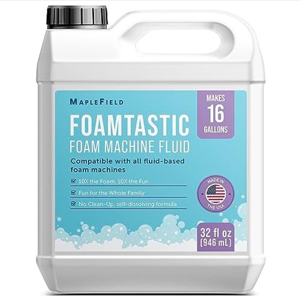Maplefield Foam Machine Solution - Backyard Party Toy & Bubble Maker Liquid - Foam Machine Fluid - 16 Gallon, Clear