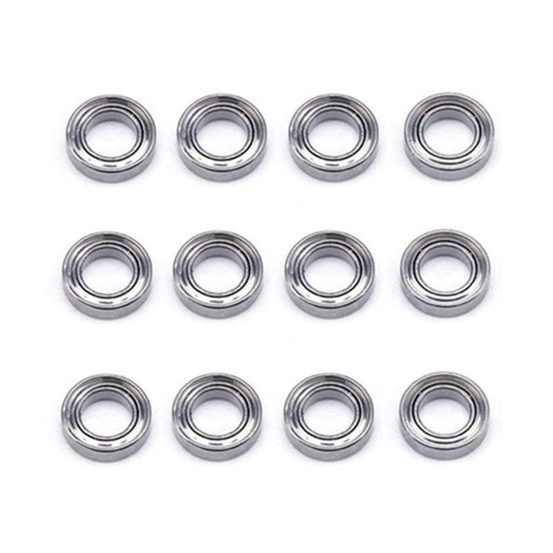 KRYDN 12Pcs 144001-1296 4x7x2mm Bearing Spare Accessories for Wltoys 144001 124019 124018 RC Car Upgrade Parts