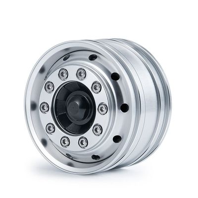 Alloy Metal Front Wheel Rim Hex Beadlock Wheel Hub for 1/14 Tamiya RC Tractor Cargo Truck Car Upgrade Parts ( Color : 1PCS )