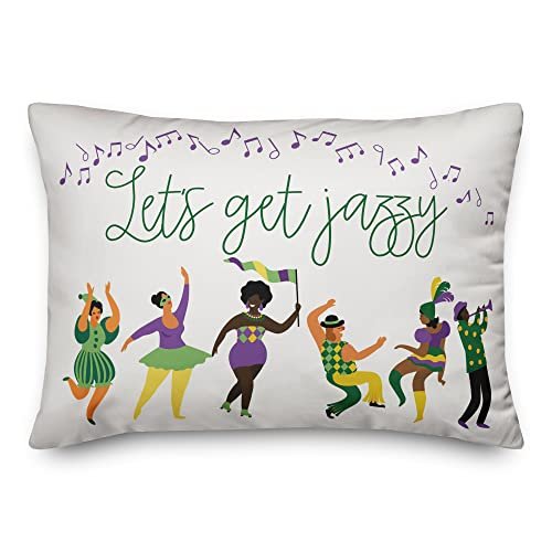 Creative Products Jazz Parade Throw Pillow | Decorative Pillows for Living Room Couch Bed Sofa, Fluffy Soft Cushion | Multi, 14x20