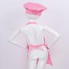 JEATHA Unisex Kids Boys Girls Adjustable Bib Apron and Chef Hat Set for Kitchen Cooking Baking Painting Pink Large view 3