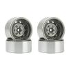 4PCS Rally 1.9 Metal Beadlock Wheel Hub Rim for 1/10 RC Crawler Axial SCX10 90046 AXI03007 Traxxas TRX4 RC4WD D90 ( Color : Titanium ) view 1