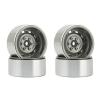 4PCS Rally 1.9 Metal Beadlock Wheel Hub Rim for 1/10 RC Crawler Axial SCX10 90046 AXI03007 Traxxas TRX4 RC4WD D90 ( Color : Titanium ) view 2