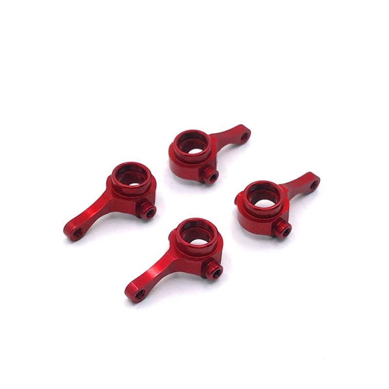KRYDN Compatible with Mosquito Car 1/28 Mini-Q9 Drift RC Car Parts Metal Upgrade Modification Front and Rear Steering Cups , Gold, Silver, Red, Blue ( Color : Red )