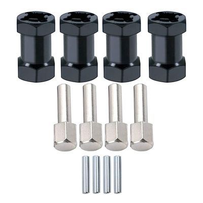 KingVal Replacement 4PCS 12mm Wheel Hex Hub with 20mm Offset Extension Hex Drive Adaptor RC Parts Compatible with Axial Scx10 D90 Wraith 1/10 RC Crawler Car