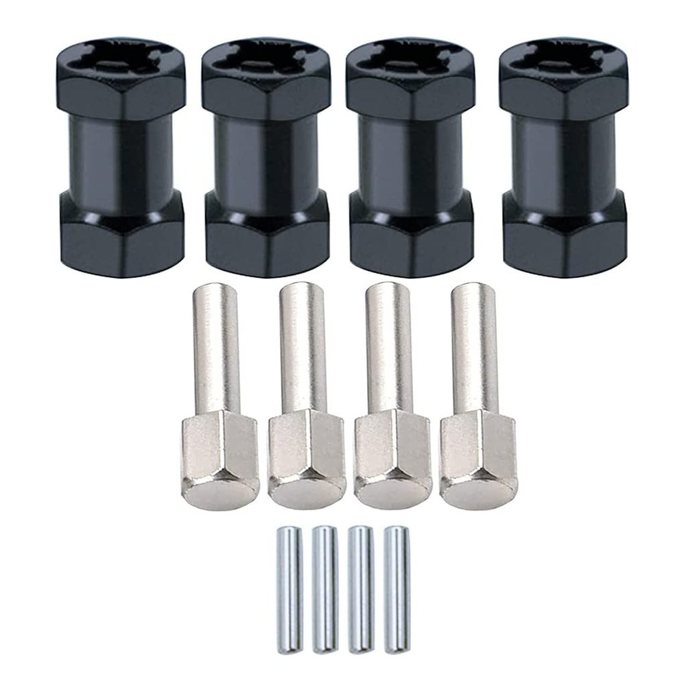 KingVal Replacement 4PCS 12mm Wheel Hex Hub with 20mm Offset Extension Hex Drive Adaptor RC Parts Compatible with Axial Scx10 D90 Wraith 1/10 RC Crawler Car