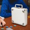 Yardwe Club Poker Chip Holder Poker Chip Case Empty Aluminum 300 Poker Chip Carrier Large Capacity Poker Cards Holder Storage Case Poker Chips view 4