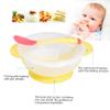 Agatige Suction Bowls for Baby, Children Slip Resistant Feeding Bowls with Sensing Spoon Cover for Home(Yellow) view 3