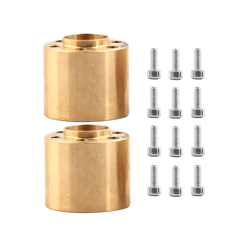 2Pcs Brass Wheel Hex Hub Adapter for Axial SCX10 Capra TRX4 TRX6 VS4-10 Gen8 RC Car Accessories Repair RC Car Parts