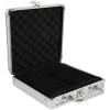 GANAZONO Aluminum Poker Chip Case with Handle 9X8X2.6 Inch Storage Box for Texas Holdem Blackjack Chips Organizer view 1