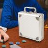 GANAZONO Aluminum Poker Chip Case with Handle 9X8X2.6 Inch Storage Box for Texas Holdem Blackjack Chips Organizer view 4
