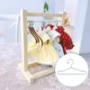 Toddmomy 10Pcs Mini Metal Doll Clothes Hangers for Doll Wardrobe Organization Small Coat Rack for Dollhouse Accessories and Dress Display view 3