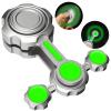 Metal Fidget Spinner Glow in The Dark, Luminous Fidget Toy Cool Gadget for Kids Adults, 2 Arm Gear Fidget Sensory Desk Toy Stress Relieve Anti-Anxiety, Party Favor Birthday Gift for Boys Girls view 1