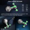 Metal Fidget Spinner Glow in The Dark, Luminous Fidget Toy Cool Gadget for Kids Adults, 2 Arm Gear Fidget Sensory Desk Toy Stress Relieve Anti-Anxiety, Party Favor Birthday Gift for Boys Girls view 2
