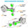 Metal Fidget Spinner Glow in The Dark, Luminous Fidget Toy Cool Gadget for Kids Adults, 2 Arm Gear Fidget Sensory Desk Toy Stress Relieve Anti-Anxiety, Party Favor Birthday Gift for Boys Girls view 3