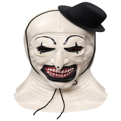 Feeriay Art Clown Cosplay Costume Outfits the Killer Art Clown Jumpsuit Bodysuit Headgear for Halloween