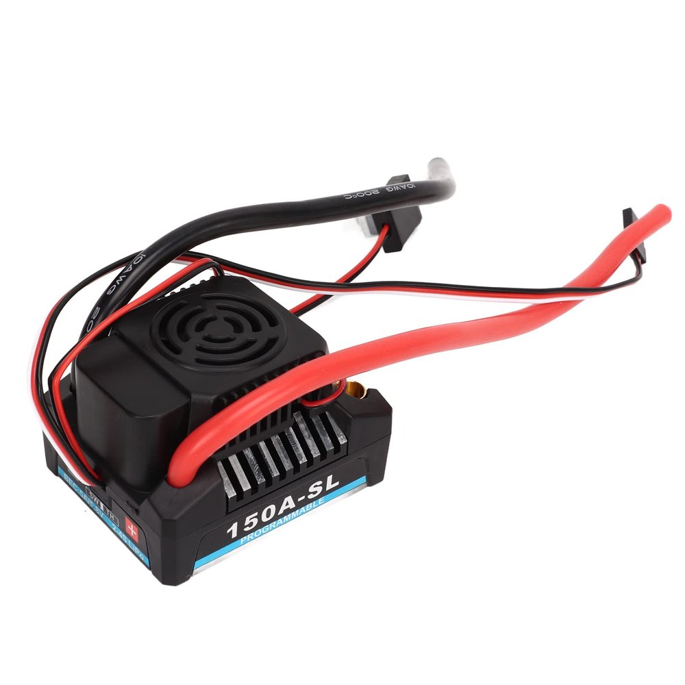 Diydeg 150A Brushless ESC, Electric Speed Controller Compatible with Sensorless Brushless Motors with Multiple Protections, Easy Programming RC ESC for 1/8 RC Car Truck