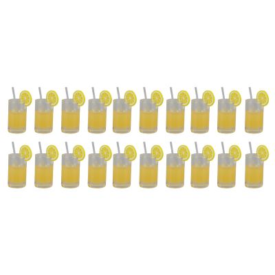 Dollhouse Lemonade Cup Set, 20Pcs Resin Vivid Details Miniature Cup Set for 1:12 and 1:6 Scale Accessories Collectors, Hobbyists, Model Makers, Diorama Creators