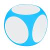 Dry Erase Dice, Portable Cubic White Board Dice Dry Erase Blocks, Cleanable Write On Dice Wipe Off Write Letters Numbers, Teaching Aid Tool for Learning Playing Game (Blue) view 1
