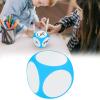 Dry Erase Dice, Portable Cubic White Board Dice Dry Erase Blocks, Cleanable Write On Dice Wipe Off Write Letters Numbers, Teaching Aid Tool for Learning Playing Game (Blue) view 2