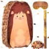 Sratte Piata Bundle with a Blindfold and Bat (16 x 12 x 3 Inches), Cute Animal Piata for Birthday Party Toys Decoration for Animal Theme Birthday Party Game Supplies Photo Prop(Hedgehog) view 1