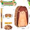 Sratte Piata Bundle with a Blindfold and Bat (16 x 12 x 3 Inches), Cute Animal Piata for Birthday Party Toys Decoration for Animal Theme Birthday Party Game Supplies Photo Prop(Hedgehog) view 2