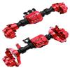 Rcarmumb Axle Housing Set Upgrades Part for 1/10 TRX4,Aluminum Front Rear Axle Housing Upgrades Part,Replace Original Plastic Axles Housing,Red view 1