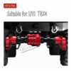 Rcarmumb Axle Housing Set Upgrades Part for 1/10 TRX4,Aluminum Front Rear Axle Housing Upgrades Part,Replace Original Plastic Axles Housing,Red view 2
