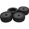 4Pack HIRCQOO OD 88mm/3.46" Front and Rear Rubber Tire Tyre & Plastic Wheel Rims 12mm Hex Hub Compatible with Redcat HPI HSP ExceedRC Kyosho Losi 1/10 Scale Off Road Buggy (Black) view 3