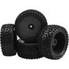 4Pack HIRCQOO OD 88mm/3.46" Front and Rear Rubber Tire Tyre & Plastic Wheel Rims 12mm Hex Hub Compatible with Redcat HPI HSP ExceedRC Kyosho Losi 1/10 Scale Off Road Buggy (Black) view 4