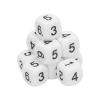 6 Sided Number Dice, 20PCS Round Corner Polyhedral Dice, 16mm Polyhedral Dice for Numeral Teaching Board Games, Table Games (White) view 1