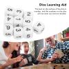 6 Sided Number Dice, 20PCS Round Corner Polyhedral Dice, 16mm Polyhedral Dice for Numeral Teaching Board Games, Table Games (White) view 2