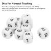 6 Sided Number Dice, 20PCS Round Corner Polyhedral Dice, 16mm Polyhedral Dice for Numeral Teaching Board Games, Table Games (White) view 3