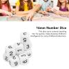 6 Sided Number Dice, 20PCS Round Corner Polyhedral Dice, 16mm Polyhedral Dice for Numeral Teaching Board Games, Table Games (White) view 4