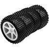 HIRCQOO 12mm Hex Plastic Wheel Rims & OD 88mm/3.46" Rubber Tire Front Rear Tyre Compatible with Redcat HPI HSP ExceedRC Kyosho Losi 1/10 Scale Off Road Buggy (White) view 4