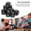 6 Sided Number Dice, 20PCS Round Corner Polyhedral Dice, 16mm Polyhedral Dice for Numeral Teaching Board Games, Table Games (Black) view 2