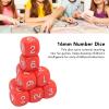 6 Sided Number Dice, 20PCS Round Corner Polyhedral Dice, 16mm Polyhedral Dice for Numeral Teaching Board Games, Table Games (Red) view 2