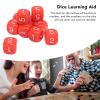 6 Sided Number Dice, 20PCS Round Corner Polyhedral Dice, 16mm Polyhedral Dice for Numeral Teaching Board Games, Table Games (Red) view 3
