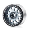 MOHERO 4Pcs 2.6" Metal Beadlock Wheel Rims RC Rims for Wraith 90053-90048 1/10 RBX10 Axial AXI03005 AXI03000 AXI3004,Titanium+Black view 4