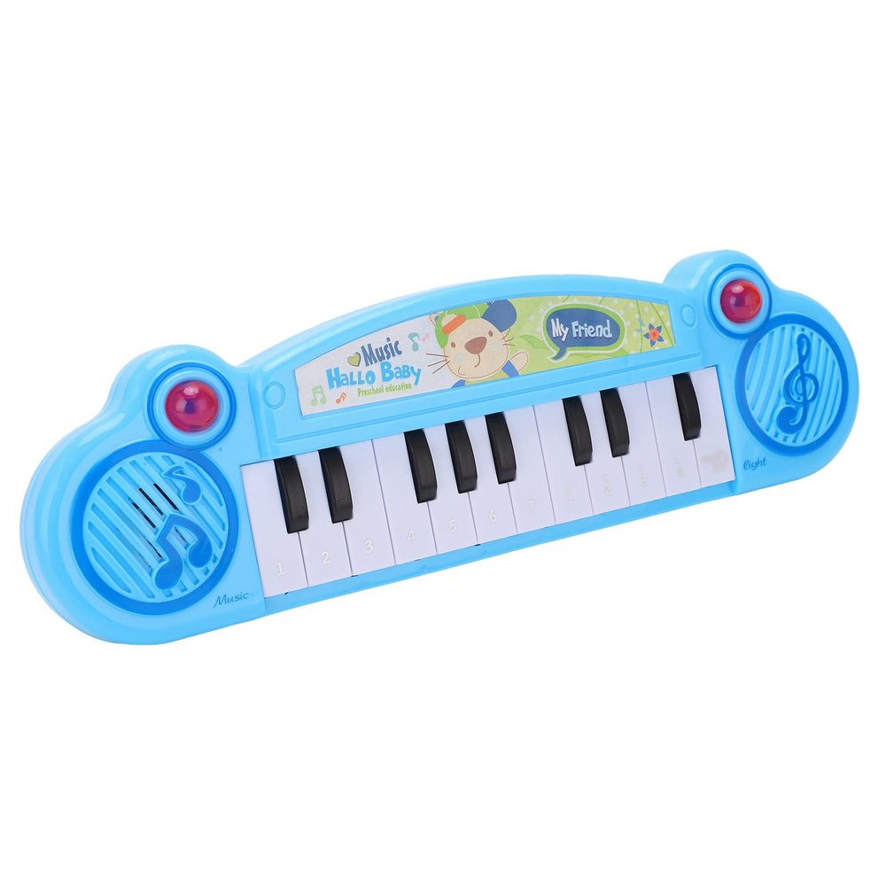 Electronic Organ, Kids Electronic Piano Keyboard 12 Keys Electronic Organ Musical Instrument Toys for Children Over Three Years Old (Blue)