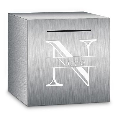 Dinikally Personalized Engraved Stainless Steel Piggy Bank Custom Money Piggy Bank with Name (5.9inch)