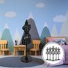 jojofuny Set of 6 Dress Cloth Gown Hollow Stand, Plastic Doll Display Support Holder, Mini Mannequin Model Stand for Dollhouse Miniature Accessories, 8.2 x 2.5 Inch, Black view 4