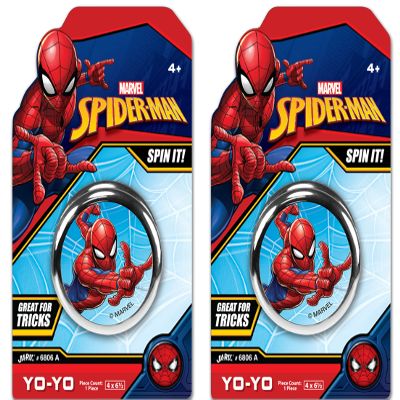 JA-RU Marvel Avengers Toys YoYo Toy (2 Units Spiderman) Fidget Toy Superheroes Spiderman & Hulk Kids Yoyo Beginner String Trick Kids Yo-Yo Game Fidget Toys for Boys Spid-6806-2s
