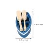 SEWACC 15 Sets Lovely Rowboat Mini Blue Wood Boat Miniature Rowboat Figurines Little Resin Boat Canoe Paddles Micro Landscape for Fairy Home Decoration view 4