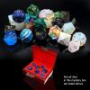 Haxtec Mystery Gemstone DND Dice Set with Wood Dice Case DND Gifts for Players Dual-Purpose Wooden Dice Box with Stone D&D Dice Set TTRPG Accessories view 3