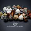 Haxtec Mystery Gemstone DND Dice Set with Wood Dice Case DND Gifts for Players Dual-Purpose Wooden Dice Box with Stone D&D Dice Set TTRPG Accessories view 4