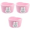 Zerodeko 3pcs Cotton Woven Storage Basket Novel Organizer for Home Restaurant and Hotel Use Stylish Sundries Holder Lightweight Design Space-saving for Tidy Spaces view 1